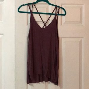 maroon tank top